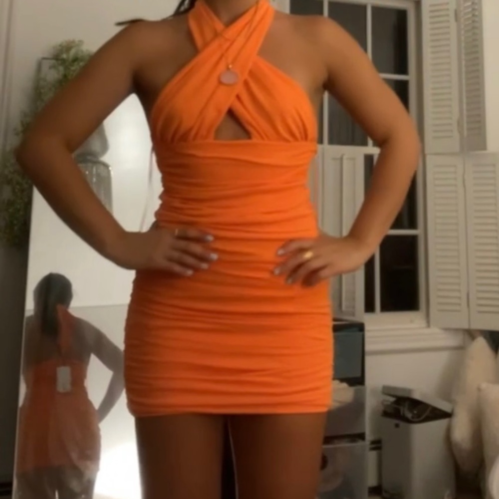Zara orange dress
